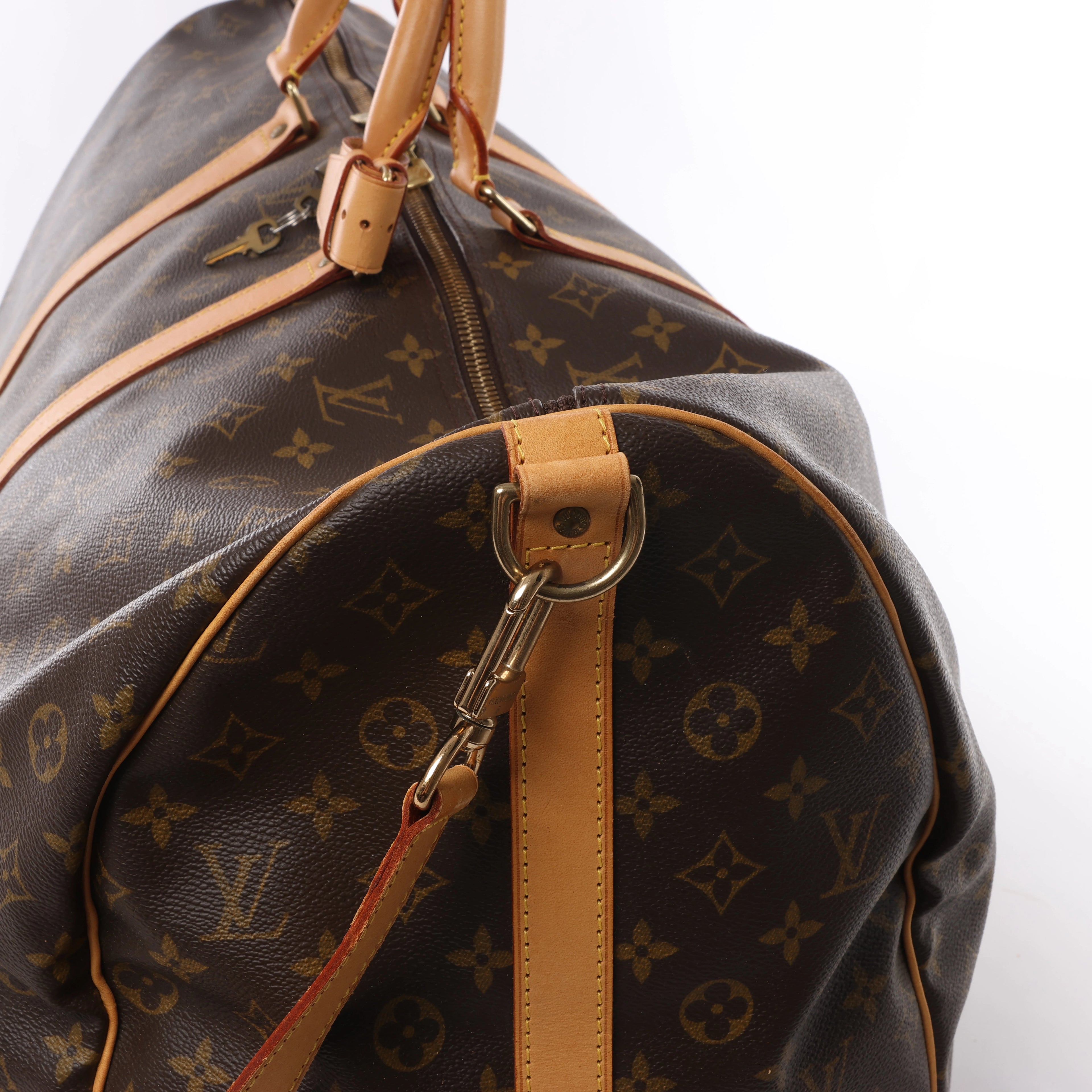 Louis Vuitton Keepall Bandoulière 60 Monogram Canvas Travel Bag in Brown M41412