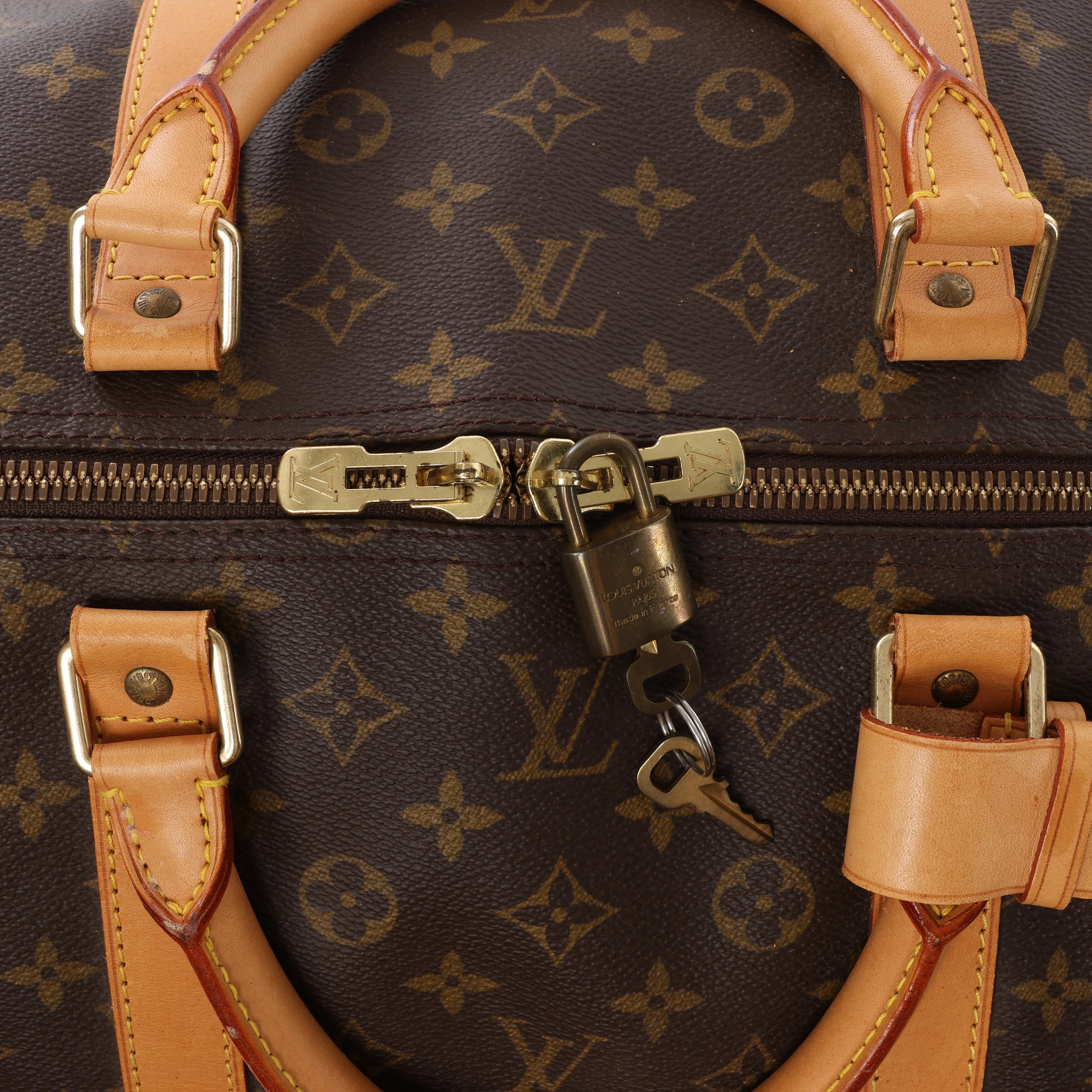 Louis Vuitton Keepall Bandoulière 60 Monogram Canvas Travel Bag in Brown M41412