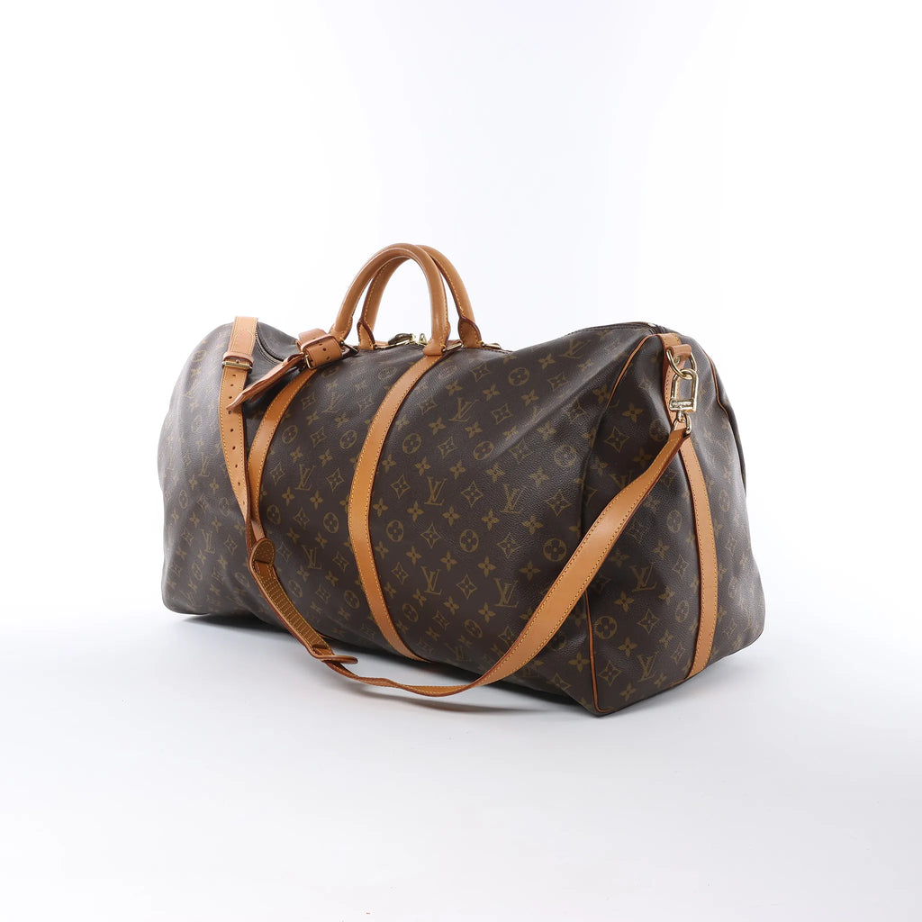 Louis Vuitton Keepall Bandoulière 60 Monogram Canvas Travel Bag in Brown M41412