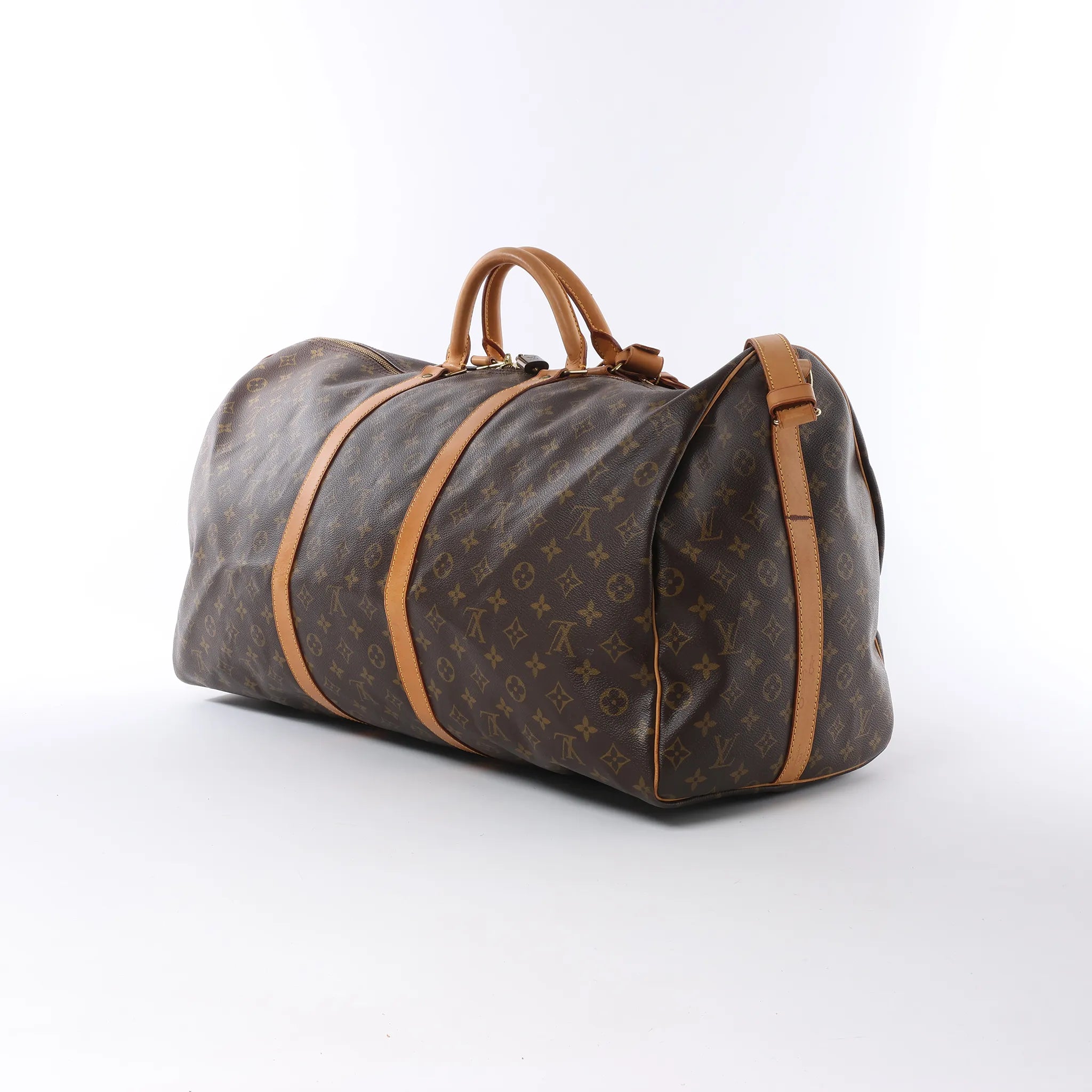 Louis Vuitton Keepall Bandoulière 60 Monogram Canvas Travel Bag in Brown M41412