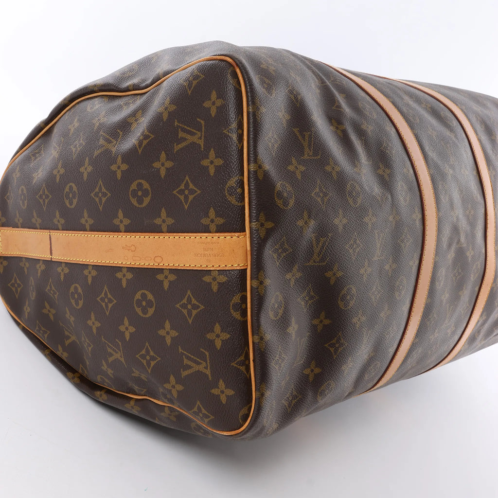 Louis Vuitton Keepall Bandoulière 60 Monogram Canvas Travel Bag in Brown M41412