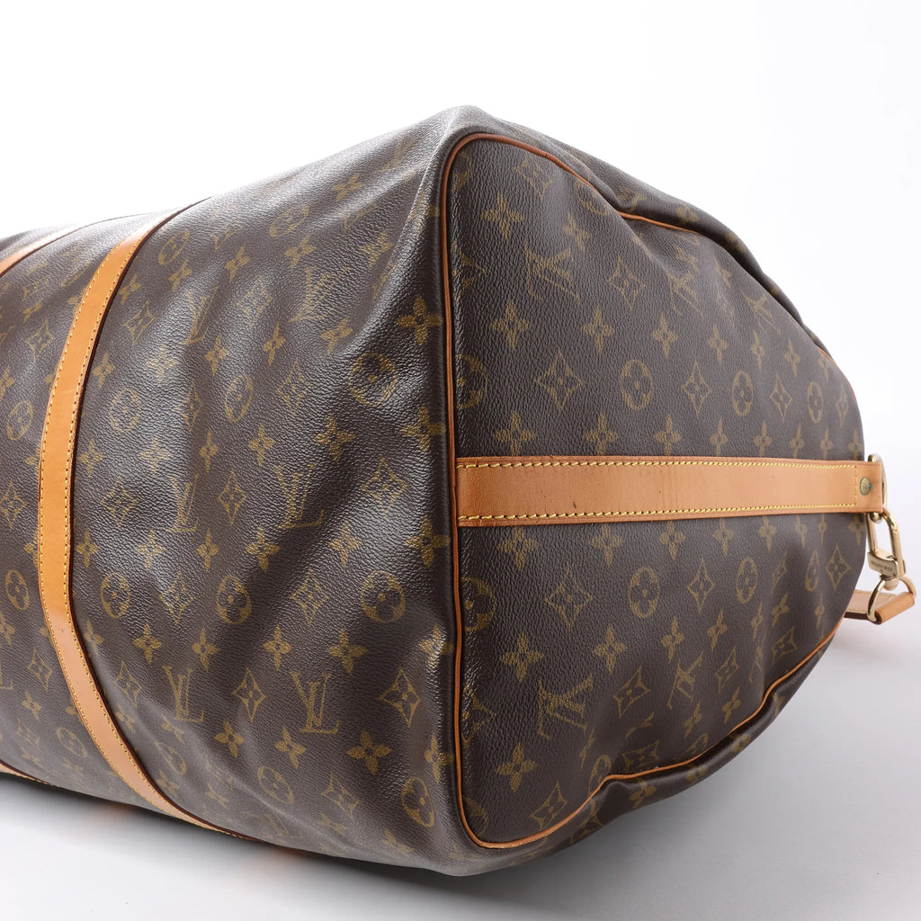Louis Vuitton Keepall Bandoulière 60 Monogram Canvas Travel Bag in Brown M41412
