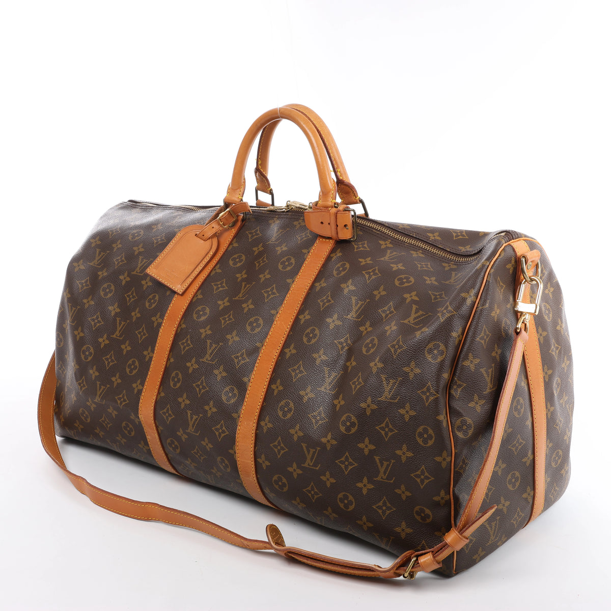 Louis Vuitton Keepall  Bandoulière 60 Monogram Travel Bag in Brown M41412