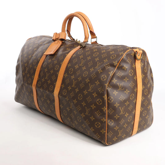 Louis Vuitton Monogram Canvas Keepall Bandoulière 60 Travel Bag M41412