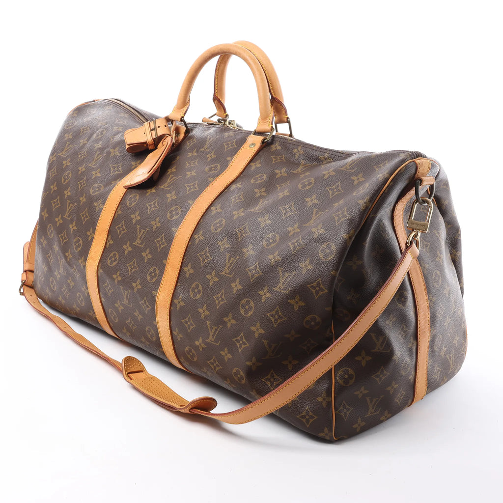 Louis Vuitton Keepall Bandoulière 60 Monogram Canvas Travel Bag in Brown M41412