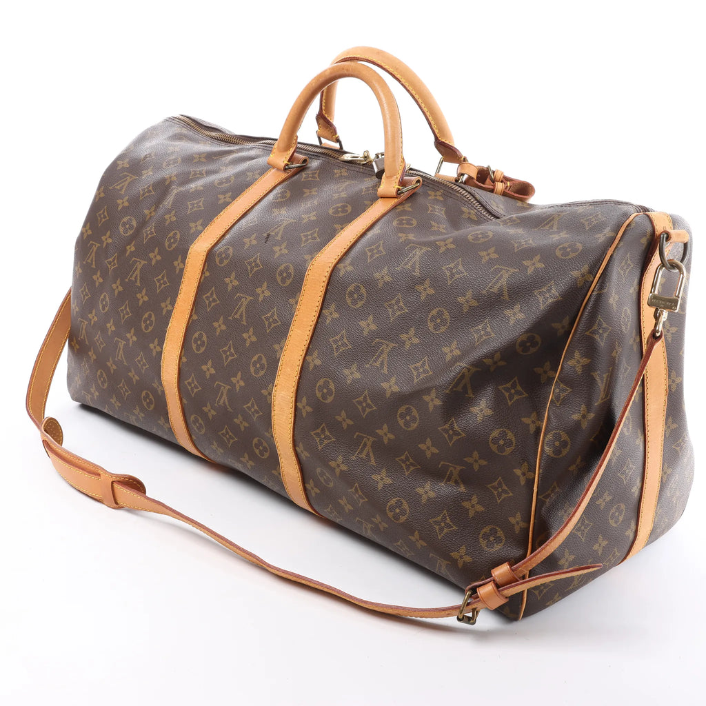 Louis Vuitton Keepall Bandoulière 60 Monogram Canvas Travel Bag in Brown M41412
