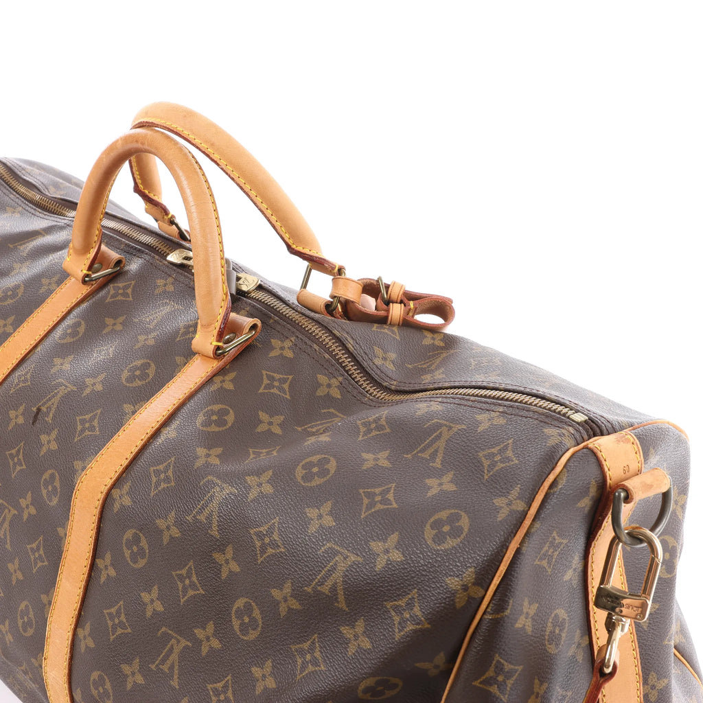 Louis Vuitton Keepall Bandoulière 60 Monogram Canvas Travel Bag in Brown M41412