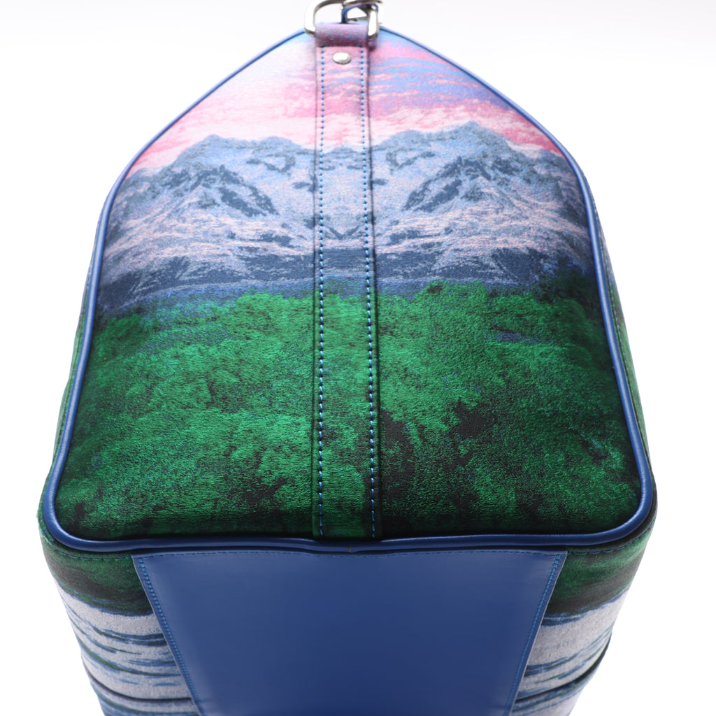 Louis Vuitton Keepall Bandoulière 50 Landscape Travel Bag in Blue M59676