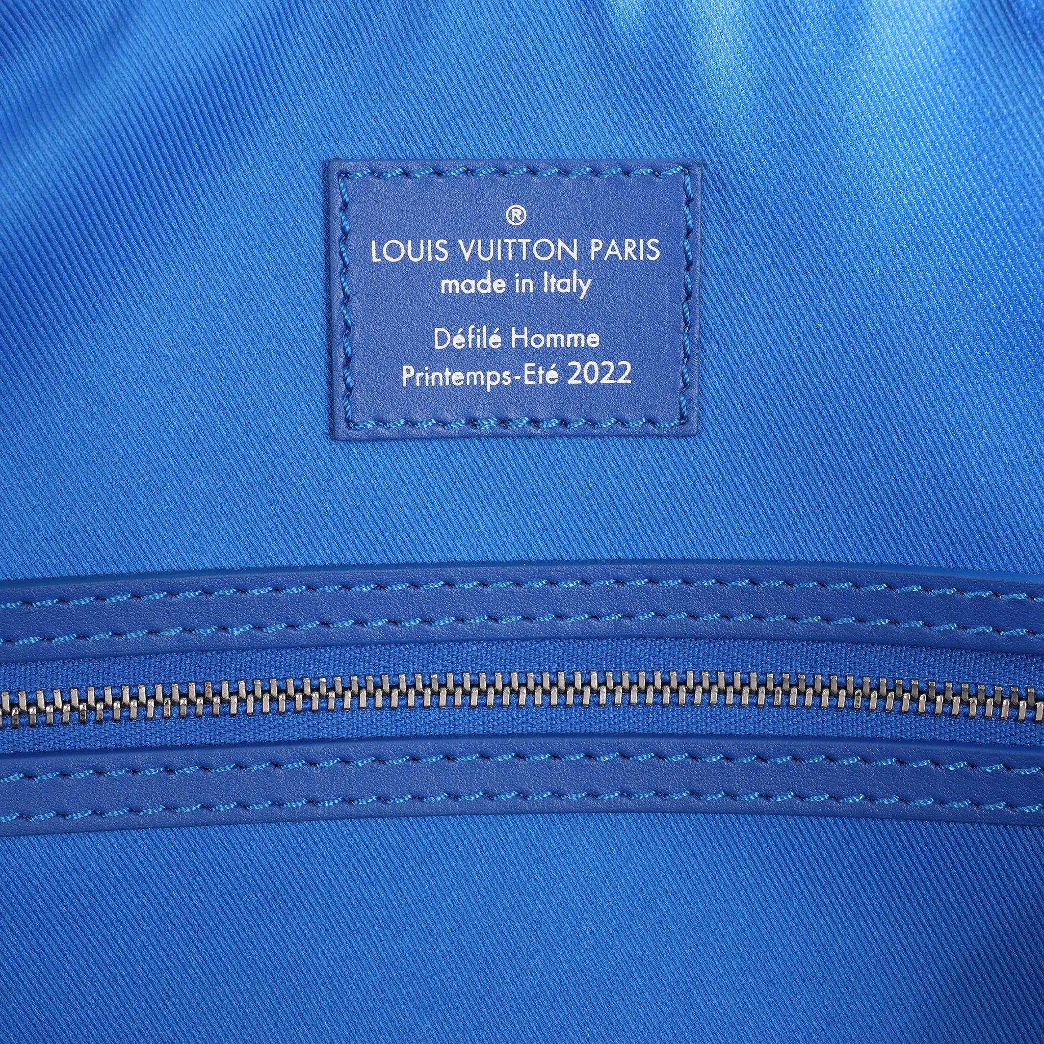Louis Vuitton Keepall Bandoulière 50 Landscape Travel Bag in Blue M59676
