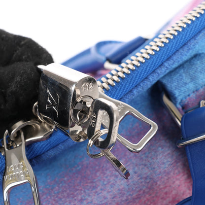 Louis Vuitton Keepall Bandoulière 50 Landscape Travel Bag in Blue M59676