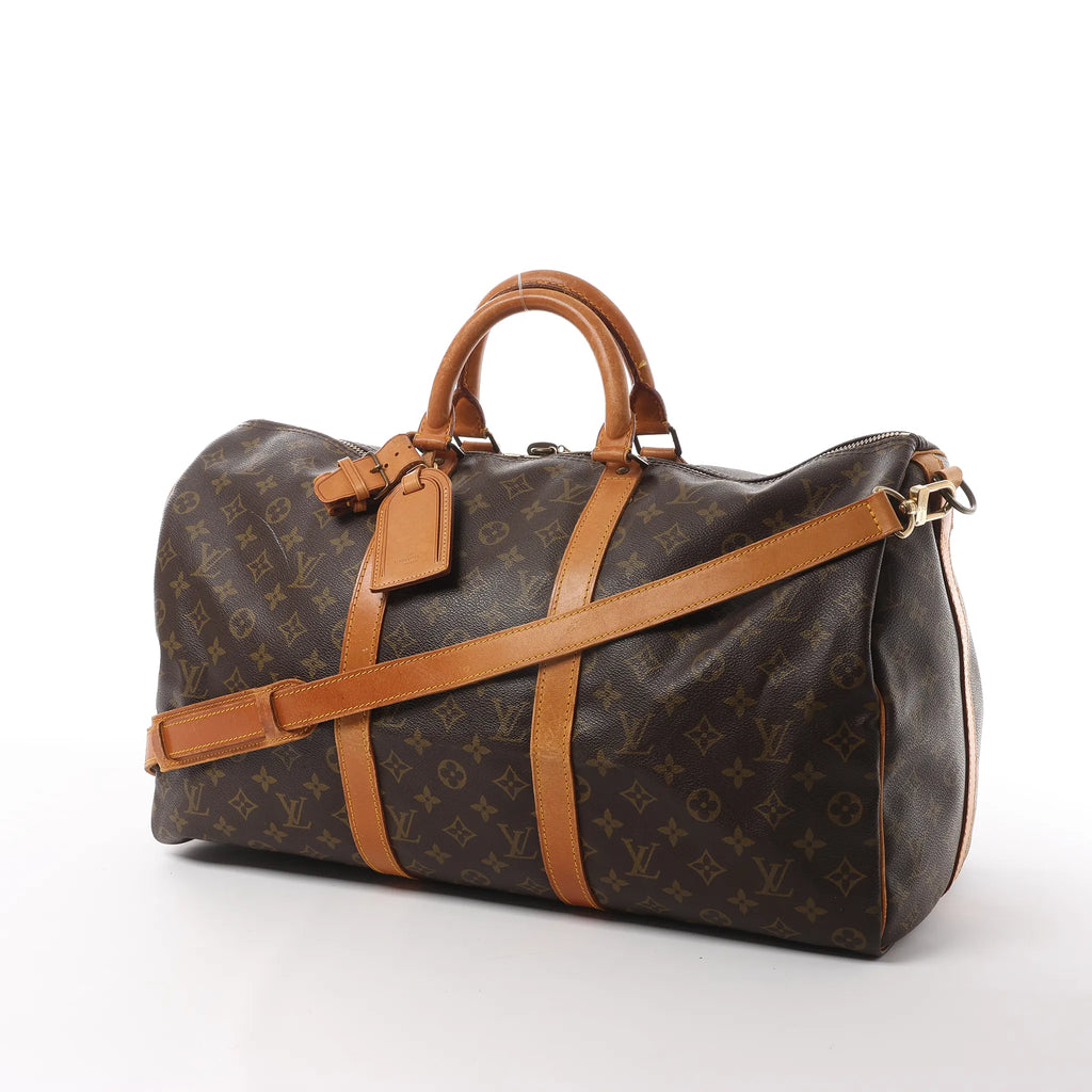 Louis Vuitton Keepall Bandoulière 50 Monogram Canvas Travel Bag in Brown M41416
