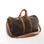Louis Vuitton Keepall Bandoulière 50 Monogram Canvas Travel Bag in Brown M41416