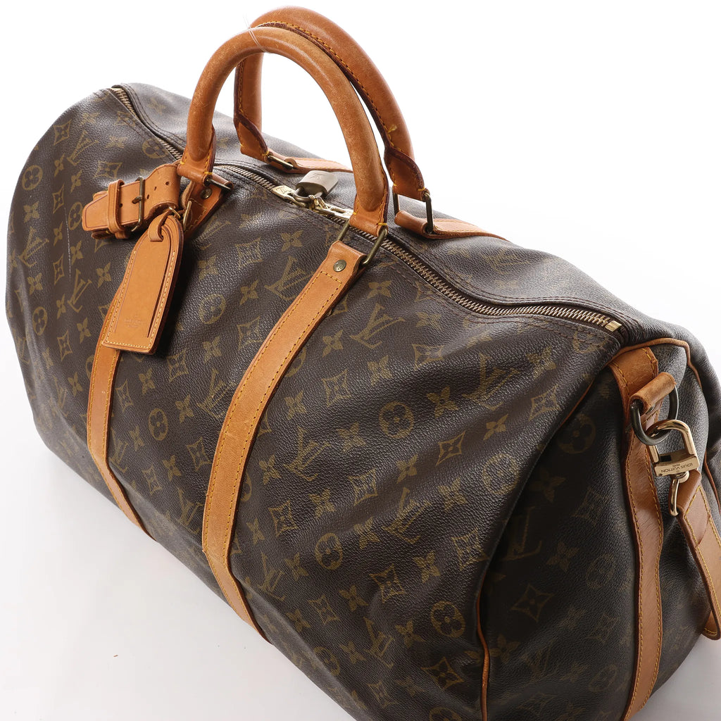 Louis Vuitton Keepall Bandoulière 50 Monogram Canvas Travel Bag in Brown M41416