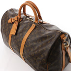 Louis Vuitton Keepall Bandoulière 50 Monogram Canvas Travel Bag in Brown M41416