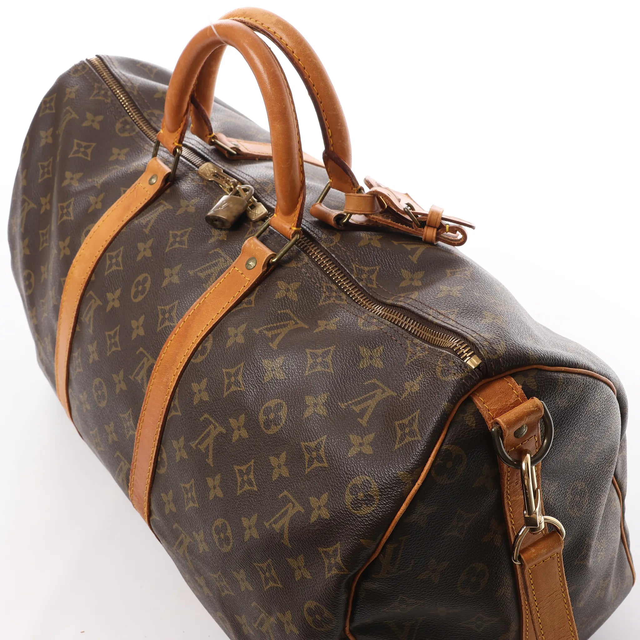 Louis Vuitton Keepall Bandoulière 50 Monogram Canvas Travel Bag in Brown M41416