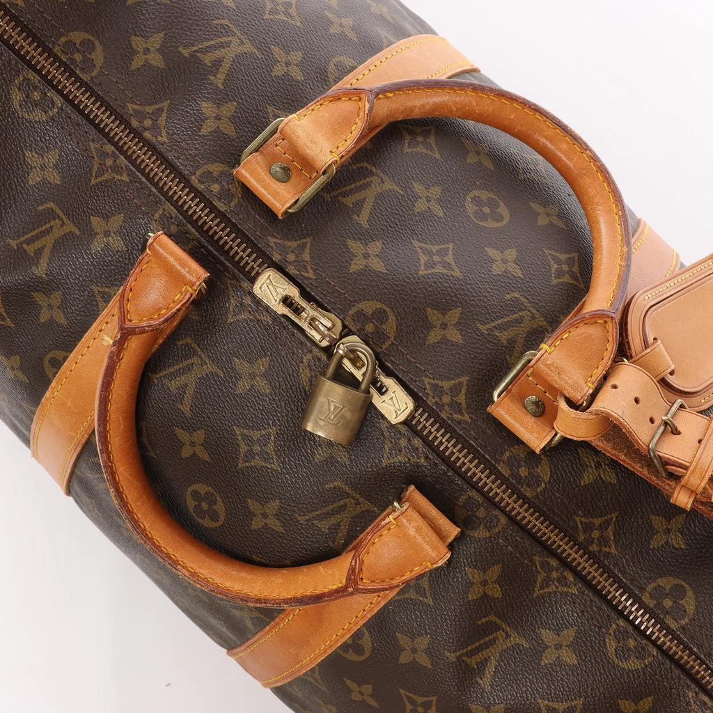 Louis Vuitton Keepall Bandoulière 50 Monogram Canvas Travel Bag in Brown M41416