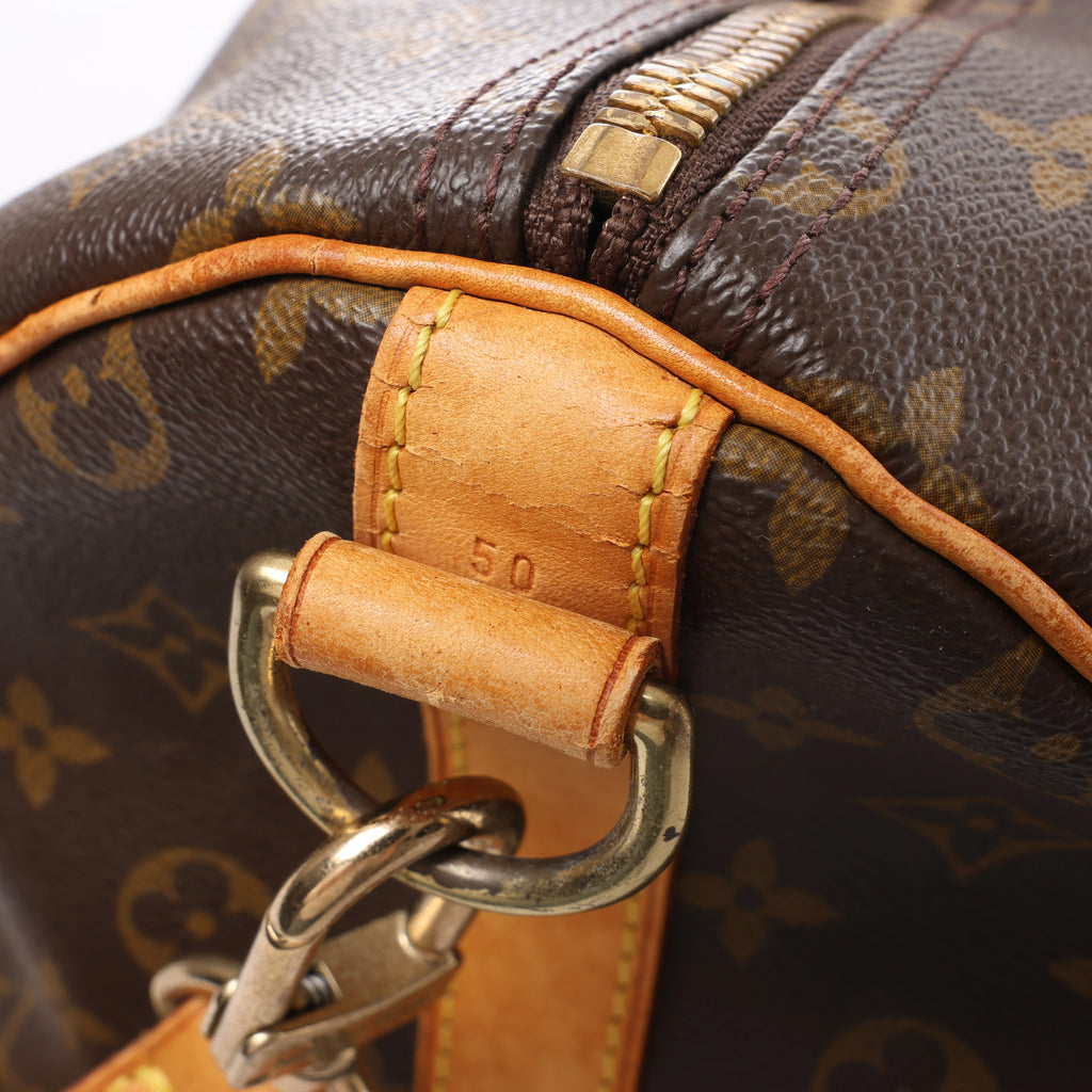 Bolso de viaje Louis Vuitton Keepall Bandoulière 50 Monogram Canvas en marrón M41416
