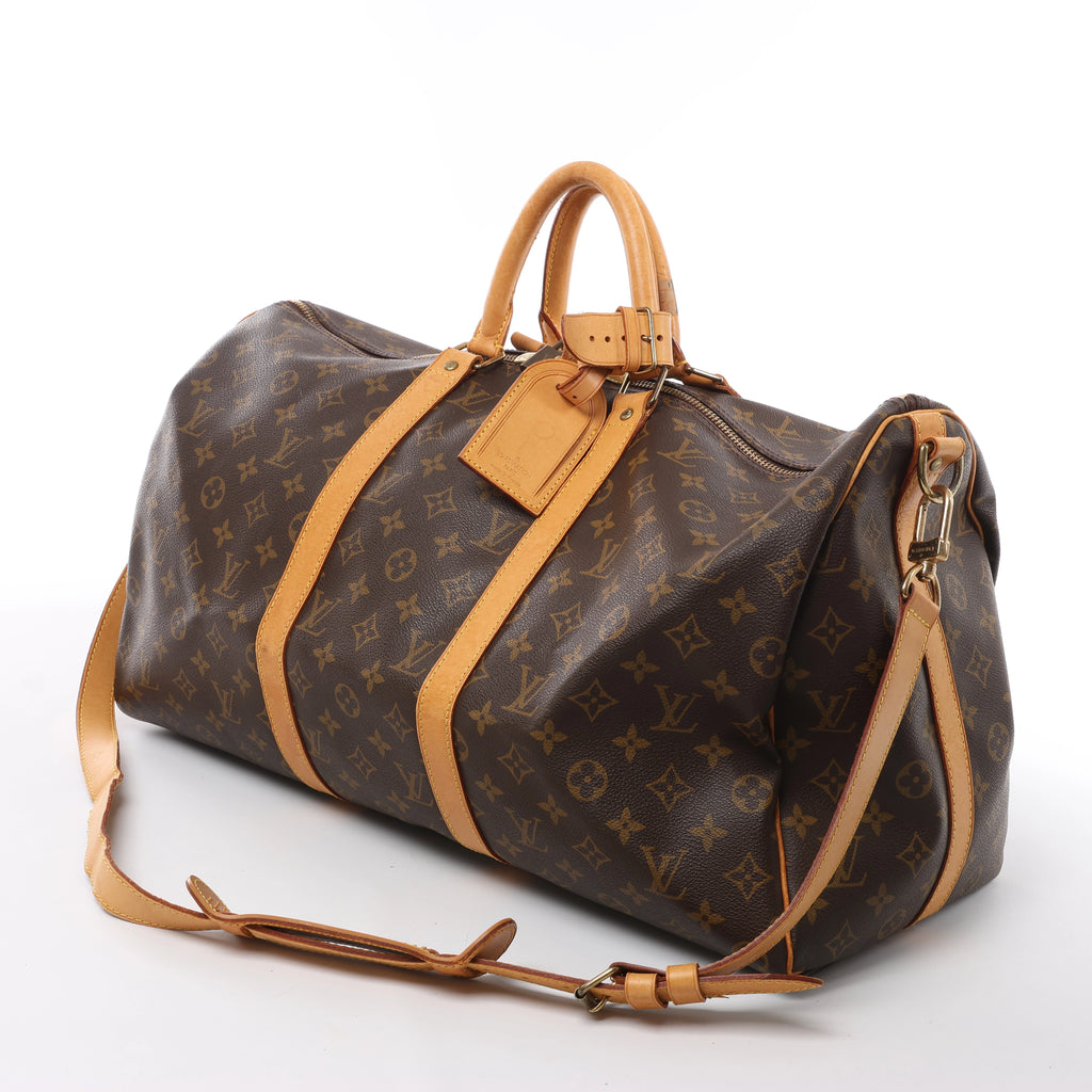 Bolso de viaje Louis Vuitton Keepall Bandoulière 50 Monogram Canvas en marrón M41416