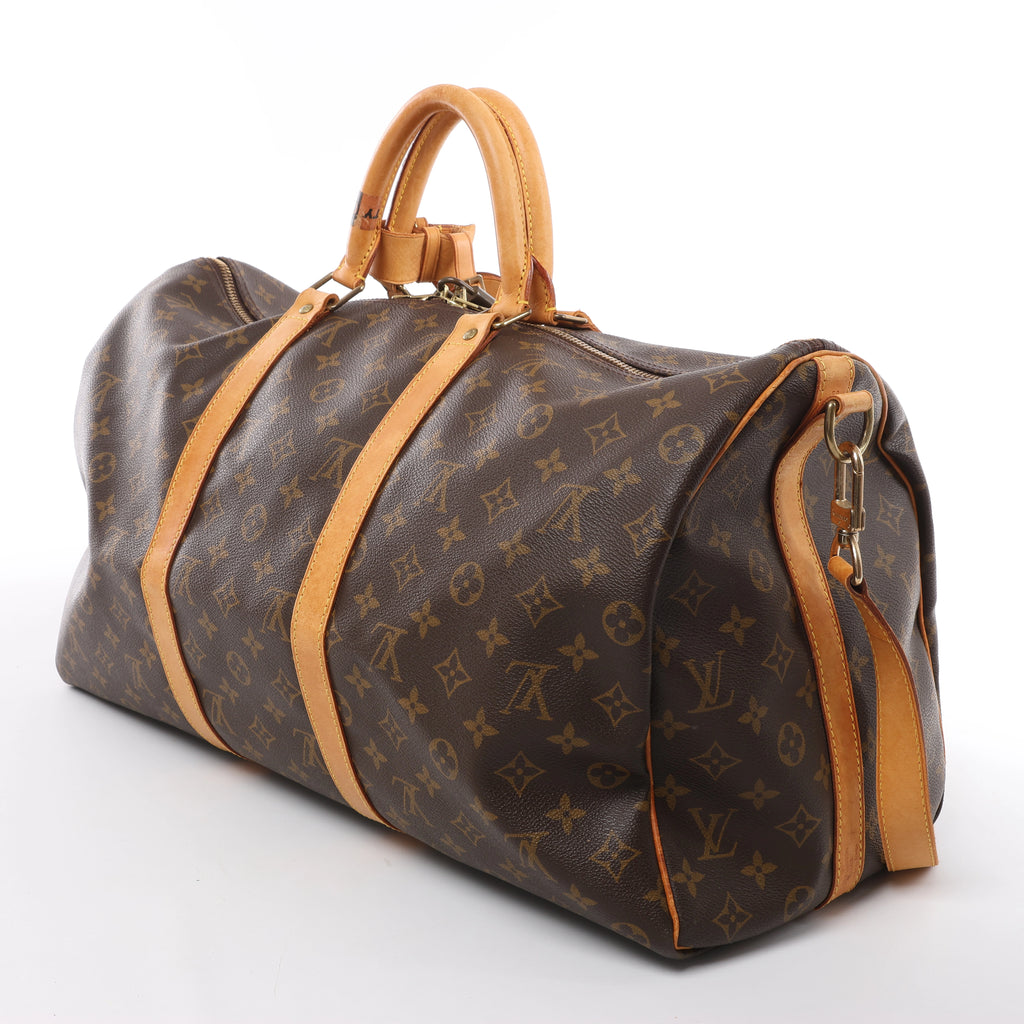Bolso de viaje Louis Vuitton Keepall Bandoulière 50 Monogram Canvas en marrón M41416