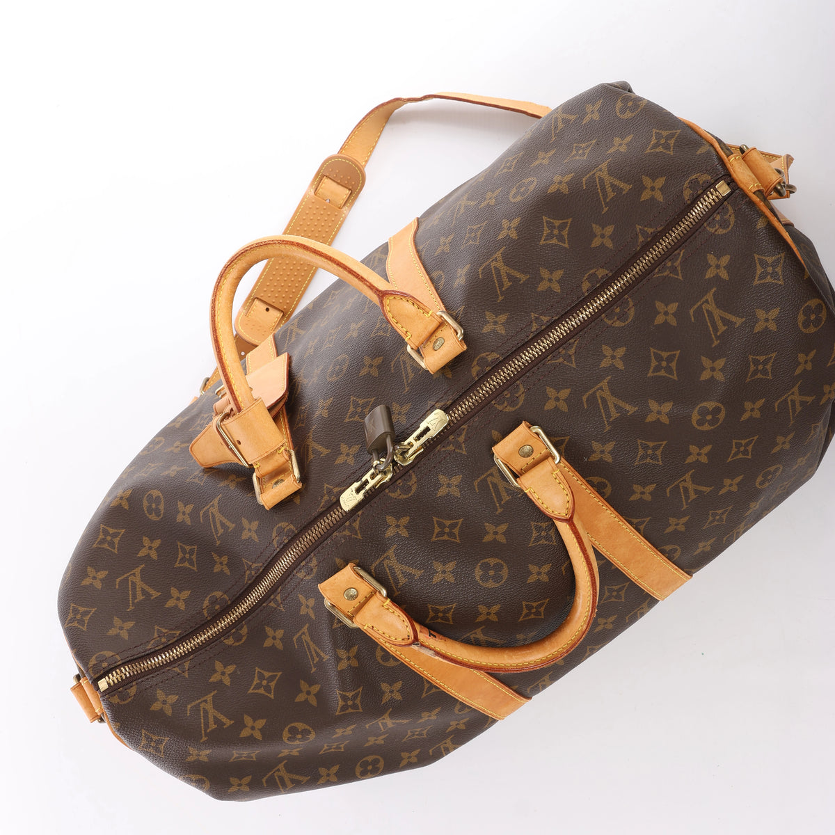 Bolso de viaje Louis Vuitton Keepall Bandoulière 50 Monogram Canvas en marrón M41416