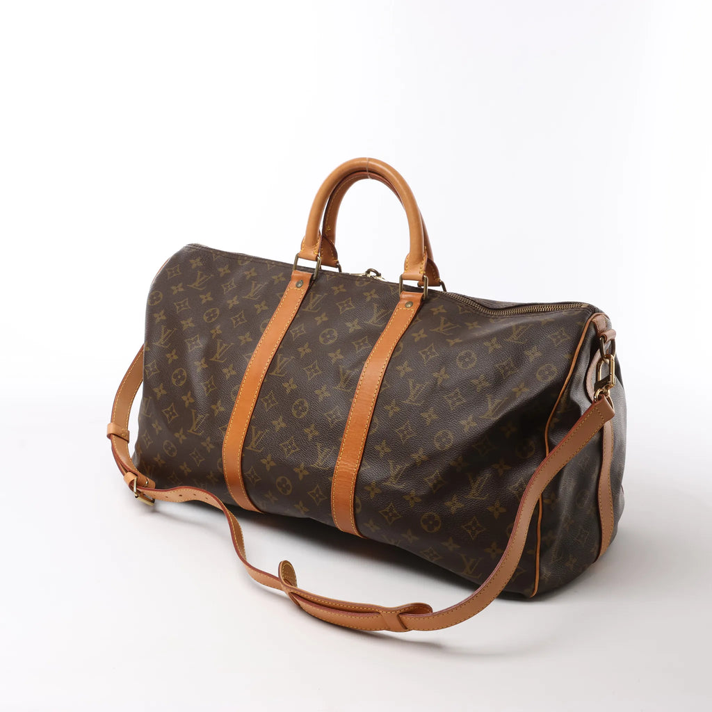 Louis Vuitton Keepall Bandoulière 50 Monogram Canvas Travel Bag in Brown M41416