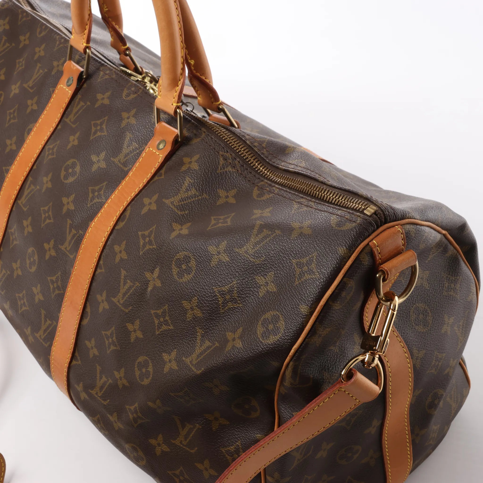 Louis Vuitton Keepall Bandoulière 50 Monogram Canvas Travel Bag in Brown M41416