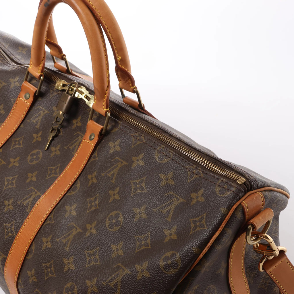 Louis Vuitton Keepall Bandoulière 50 Monogram Canvas Travel Bag in Brown M41416