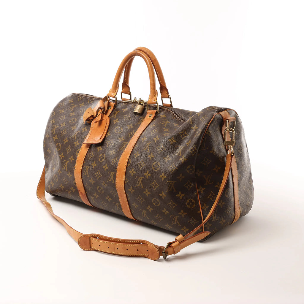 Louis Vuitton Keepall Bandoulière 50 Monogram Canvas Travel Bag in Brown M41416