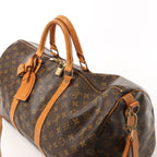 Louis Vuitton Keepall Bandoulière 50 Monogram Canvas Travel Bag in Brown M41416
