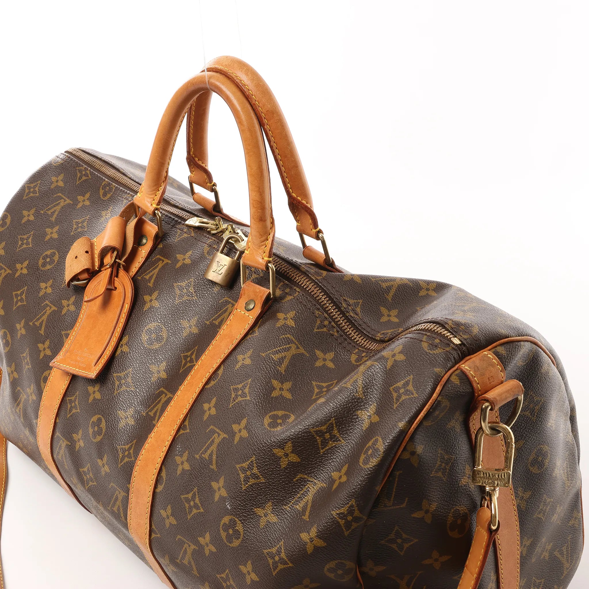 Louis Vuitton Keepall Bandoulière 50 Monogram Canvas Travel Bag in Brown M41416