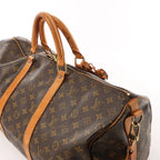 Louis Vuitton Keepall Bandoulière 50 Monogram Canvas Travel Bag in Brown M41416