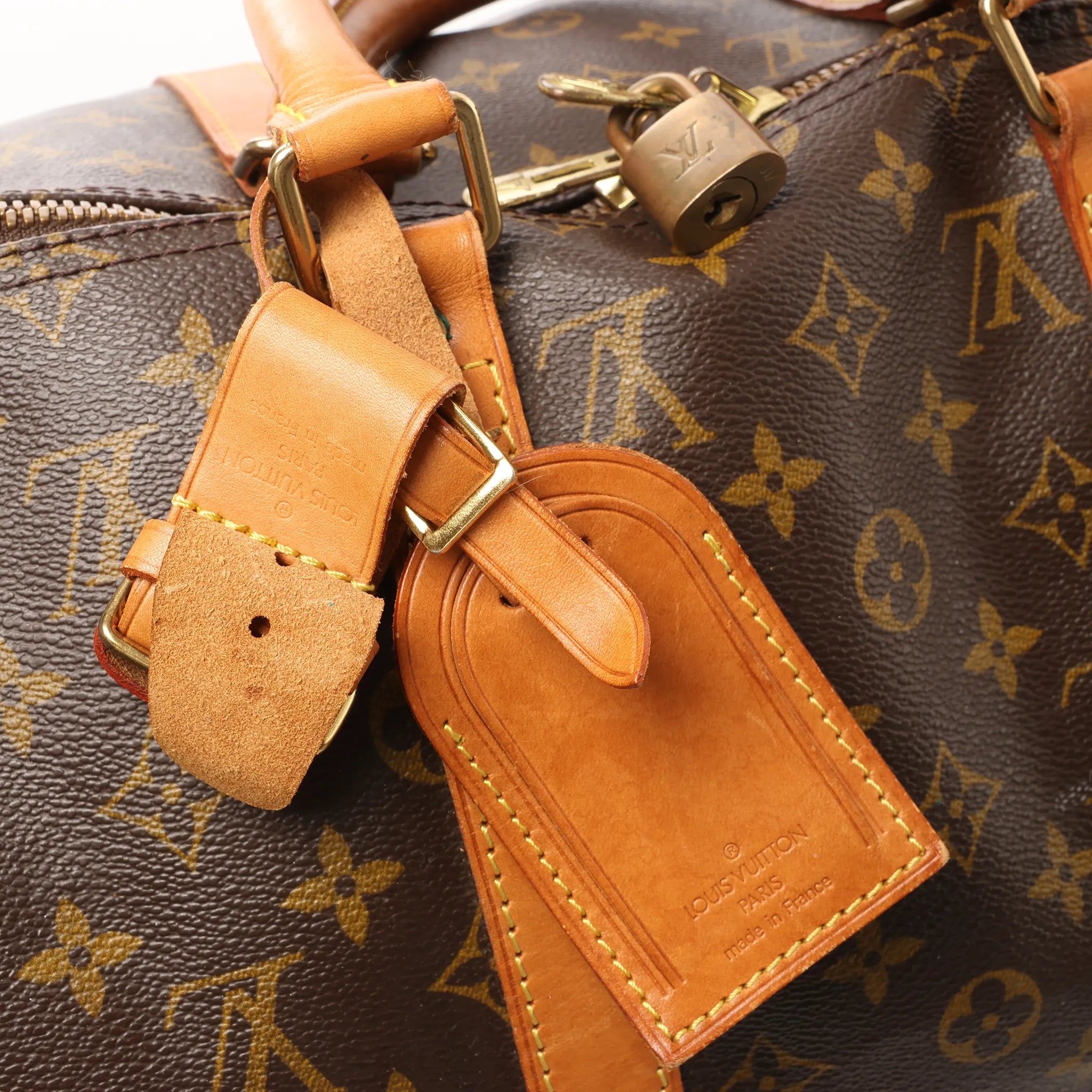 Louis Vuitton Keepall Bandoulière 50 Monogram Canvas Travel Bag in Brown M41416