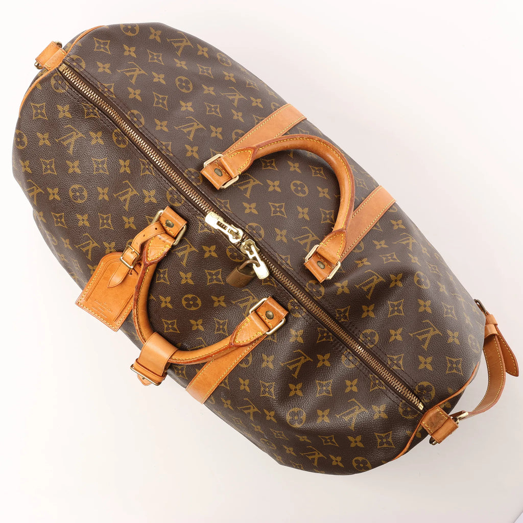 Louis Vuitton Keepall Bandoulière 50 Monogram Canvas Travel Bag in Brown M41416