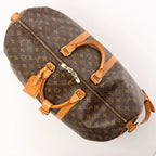 Louis Vuitton Keepall Bandoulière 50 Monogram Canvas Travel Bag in Brown M41416