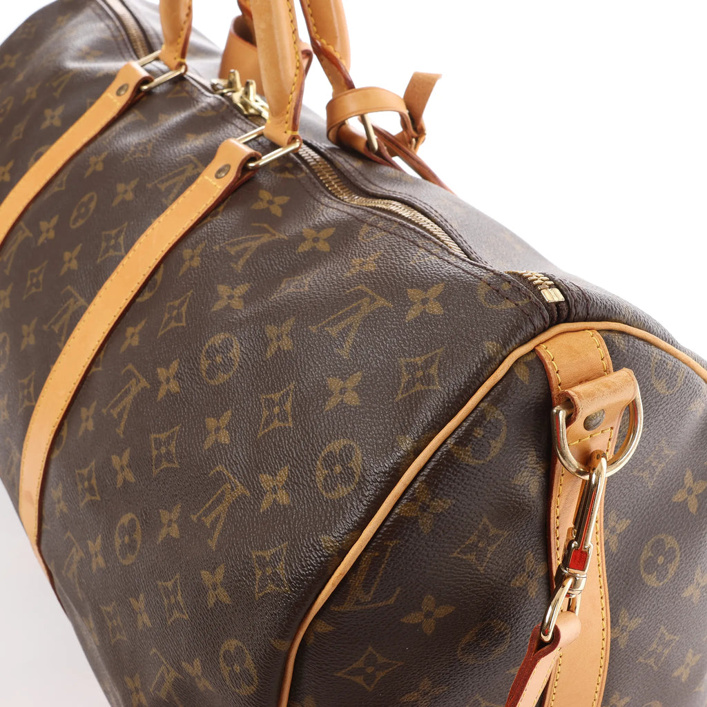 Louis Vuitton Keepall Bandoulière 50 Monogram Canvas Travel Bag in Brown M41416