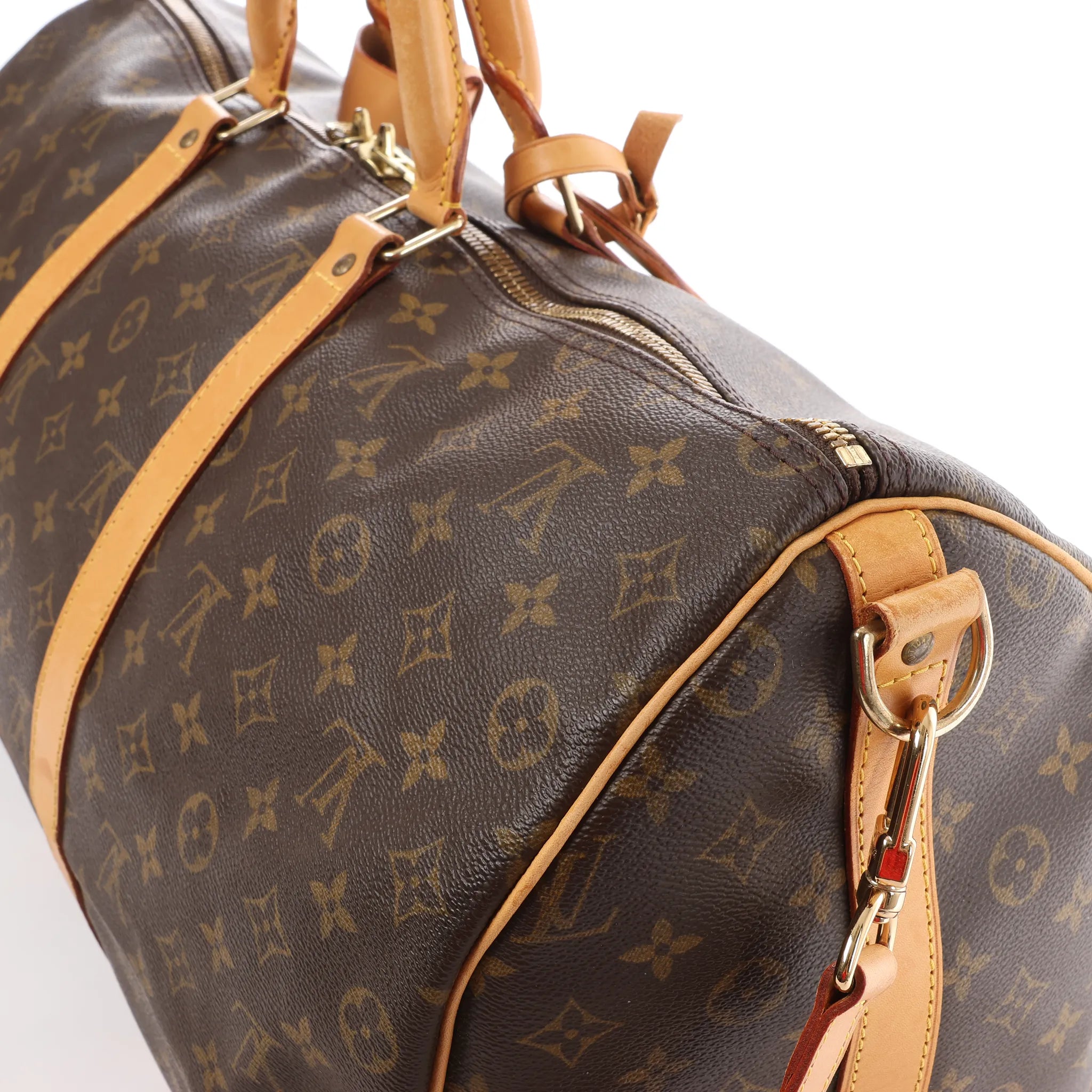 Louis Vuitton Keepall Bandoulière 50 Monogram Canvas Travel Bag in Brown M41416
