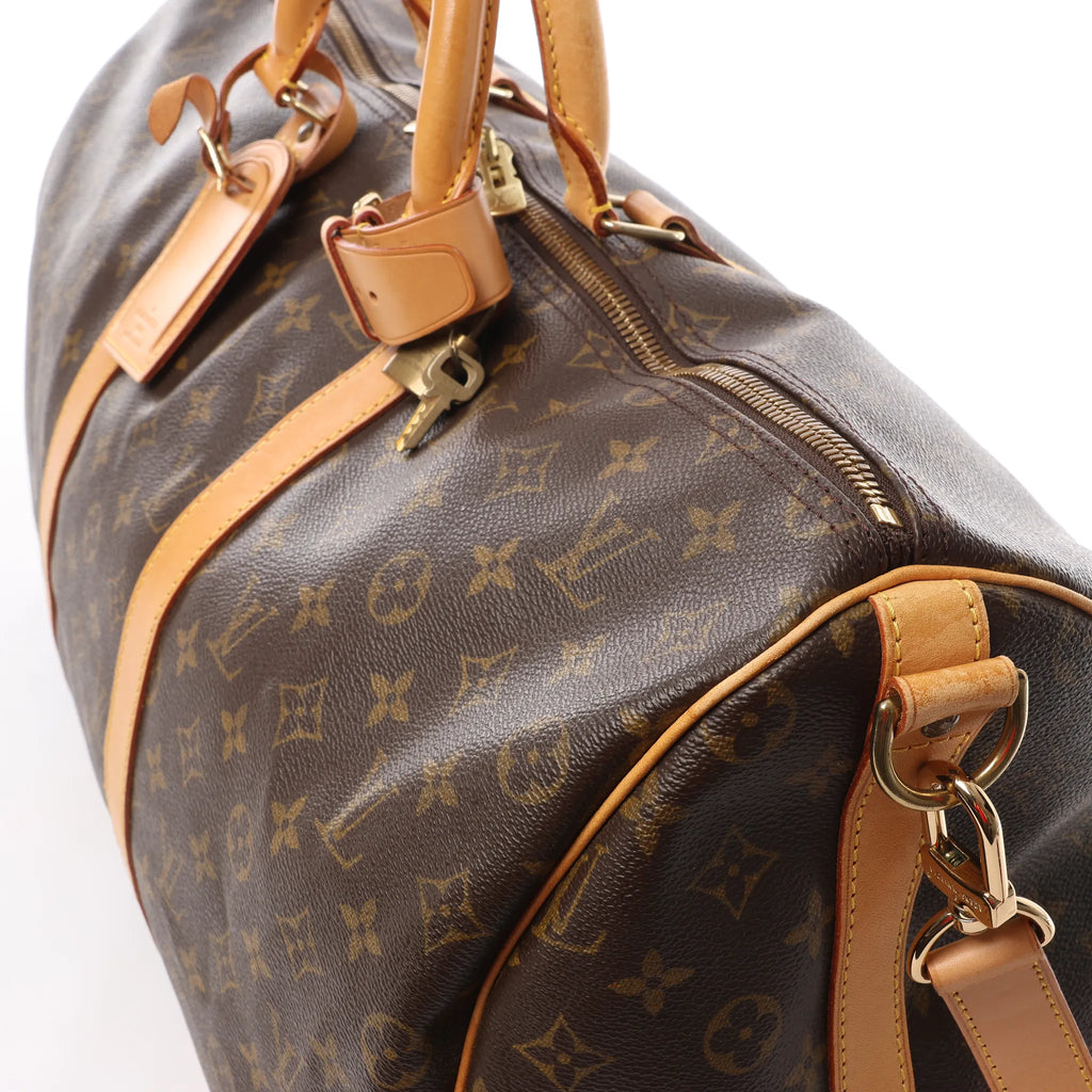 Louis Vuitton Keepall Bandoulière 50 Monogram Canvas Travel Bag in Brown M41416