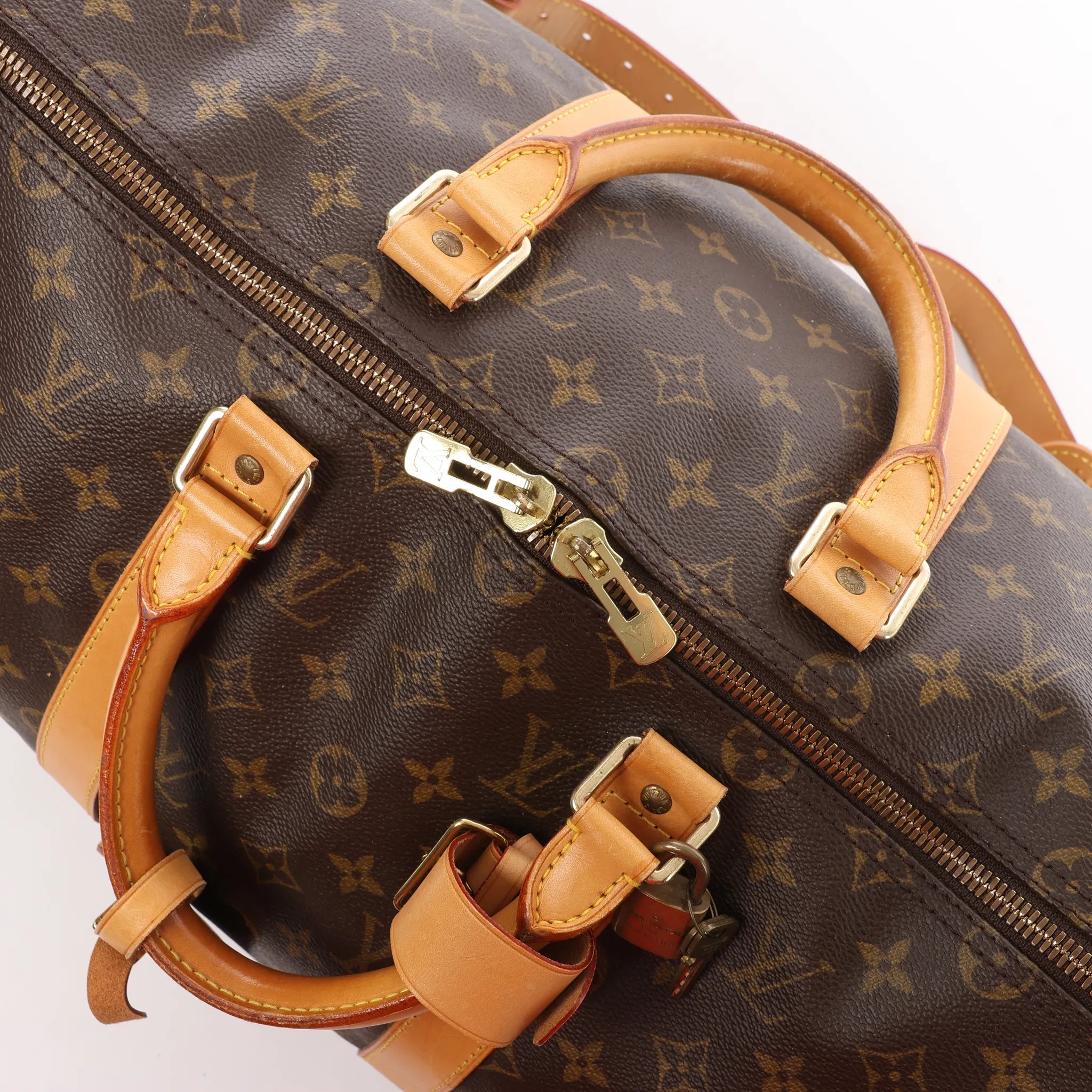 Louis Vuitton Keepall Bandoulière 50 Monogram Canvas Travel Bag in Brown M41416