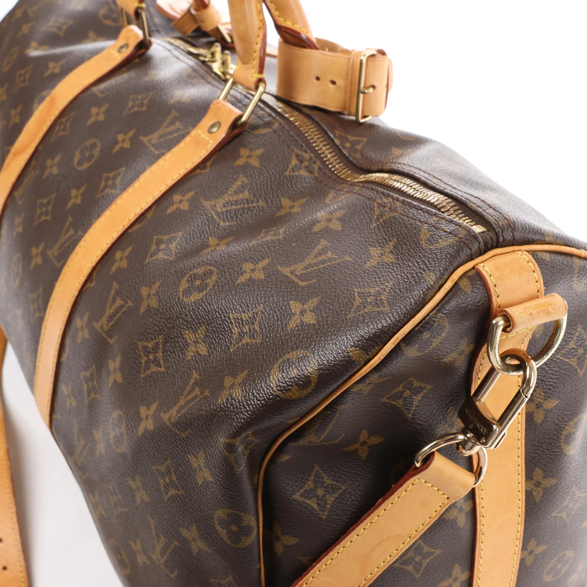 Louis Vuitton Keepall Bandoulière 50 Monogram Canvas Travel Bag in Brown M41416
