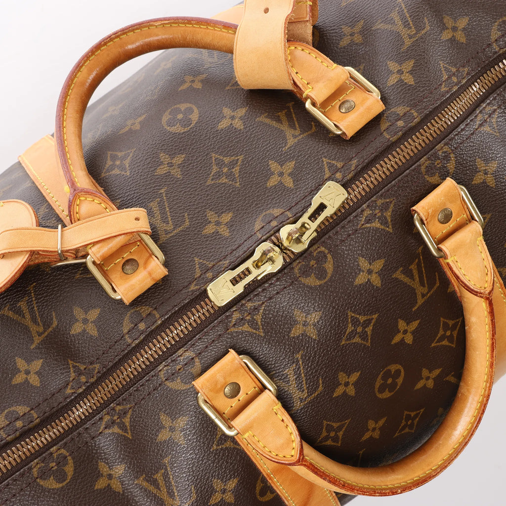 Louis Vuitton Keepall Bandoulière 50 Monogram Canvas Travel Bag in Brown M41416