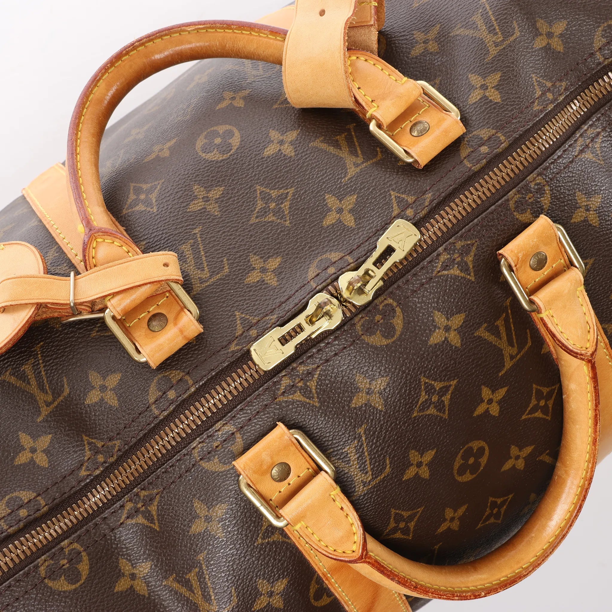 Louis Vuitton Keepall Bandoulière 50 Monogram Canvas Travel Bag in Brown M41416