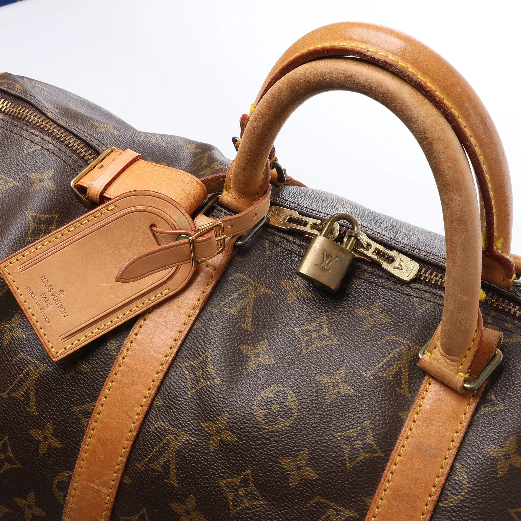 Louis Vuitton Keepall Bandoulière 50 Monogram Canvas Travel Bag in Brown M41416