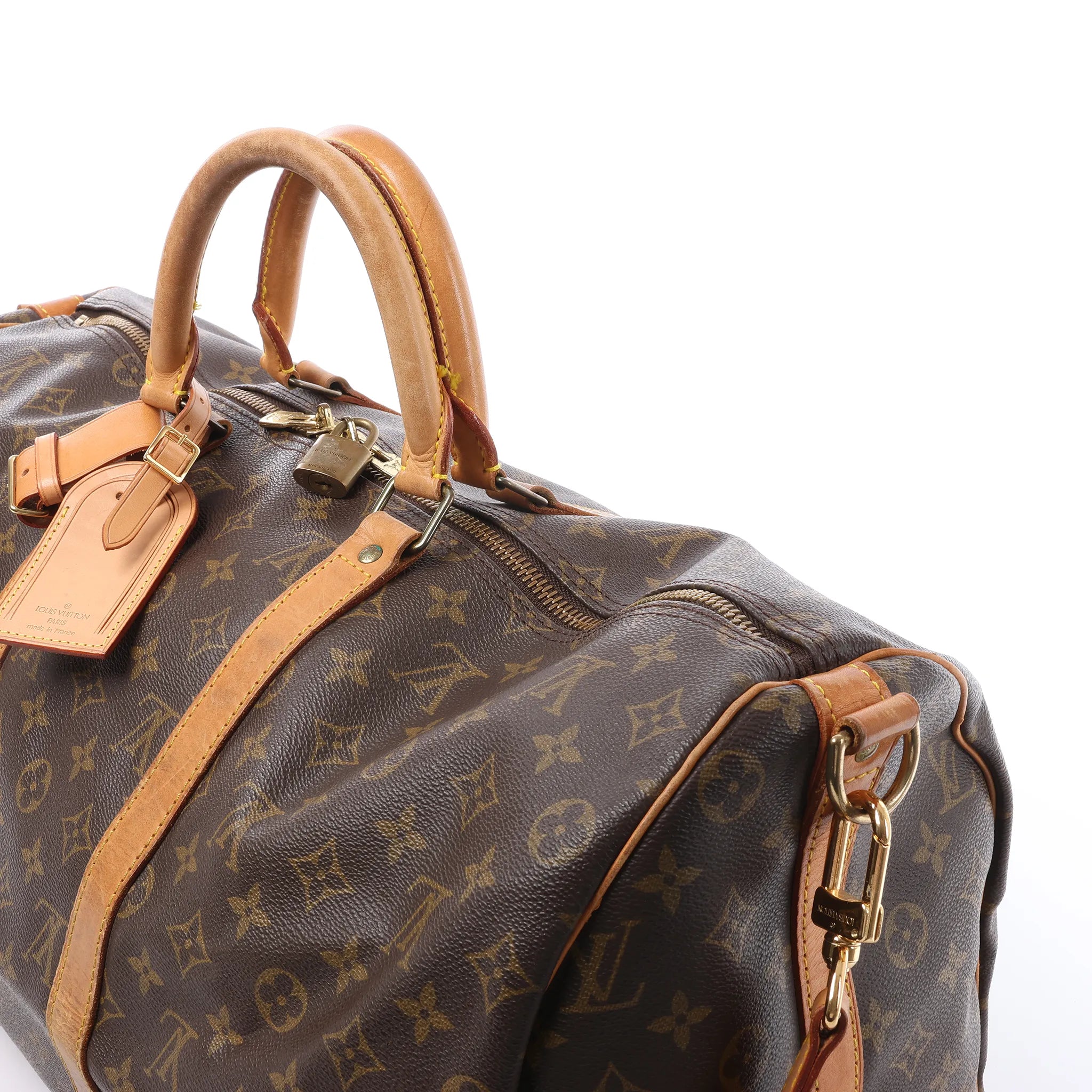 Louis Vuitton Keepall Bandoulière 50 Monogram Canvas Travel Bag in Brown M41416