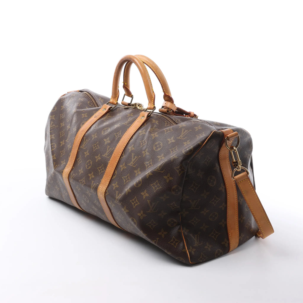 Louis Vuitton Keepall Bandoulière 50 Monogram Canvas Travel Bag in Brown M41416