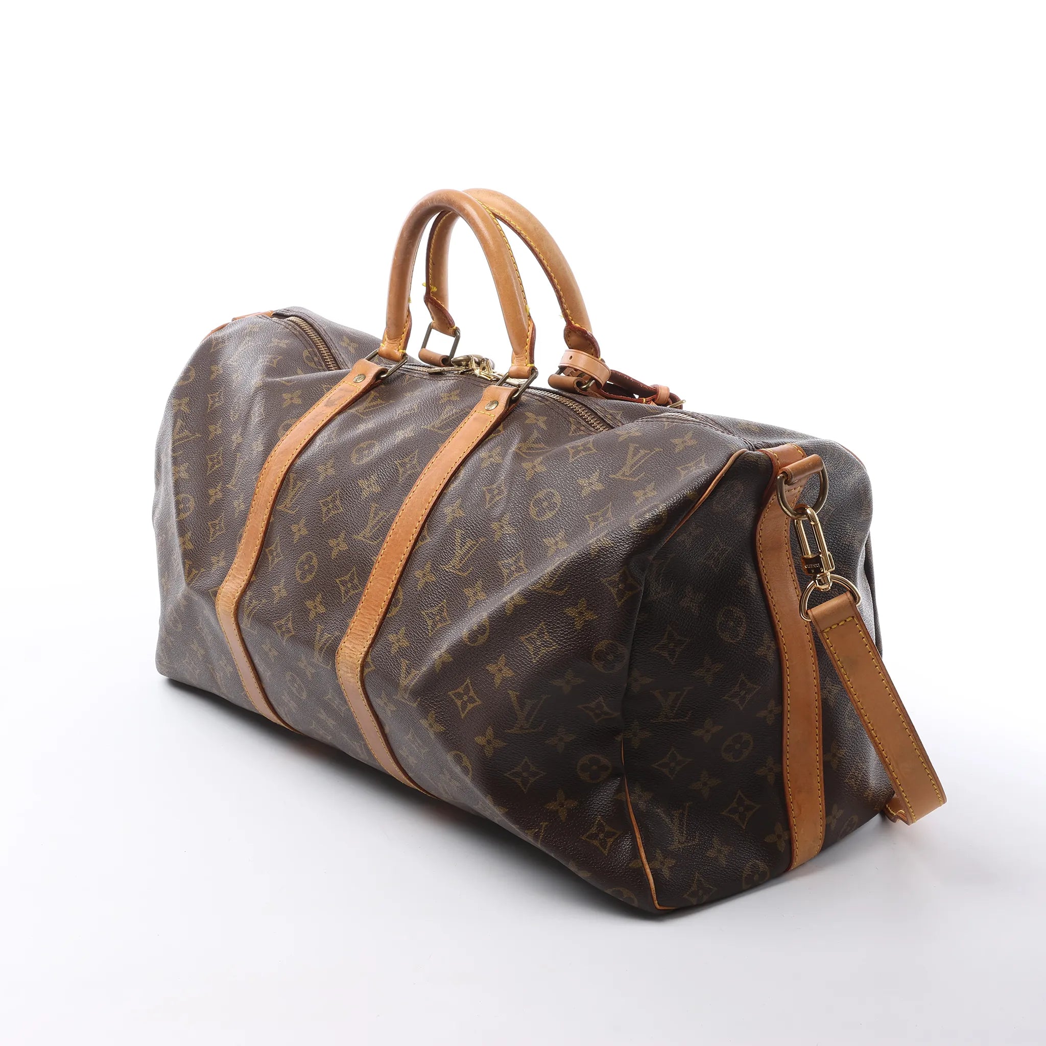 Louis Vuitton Keepall Bandoulière 50 Monogram Canvas Travel Bag in Brown M41416