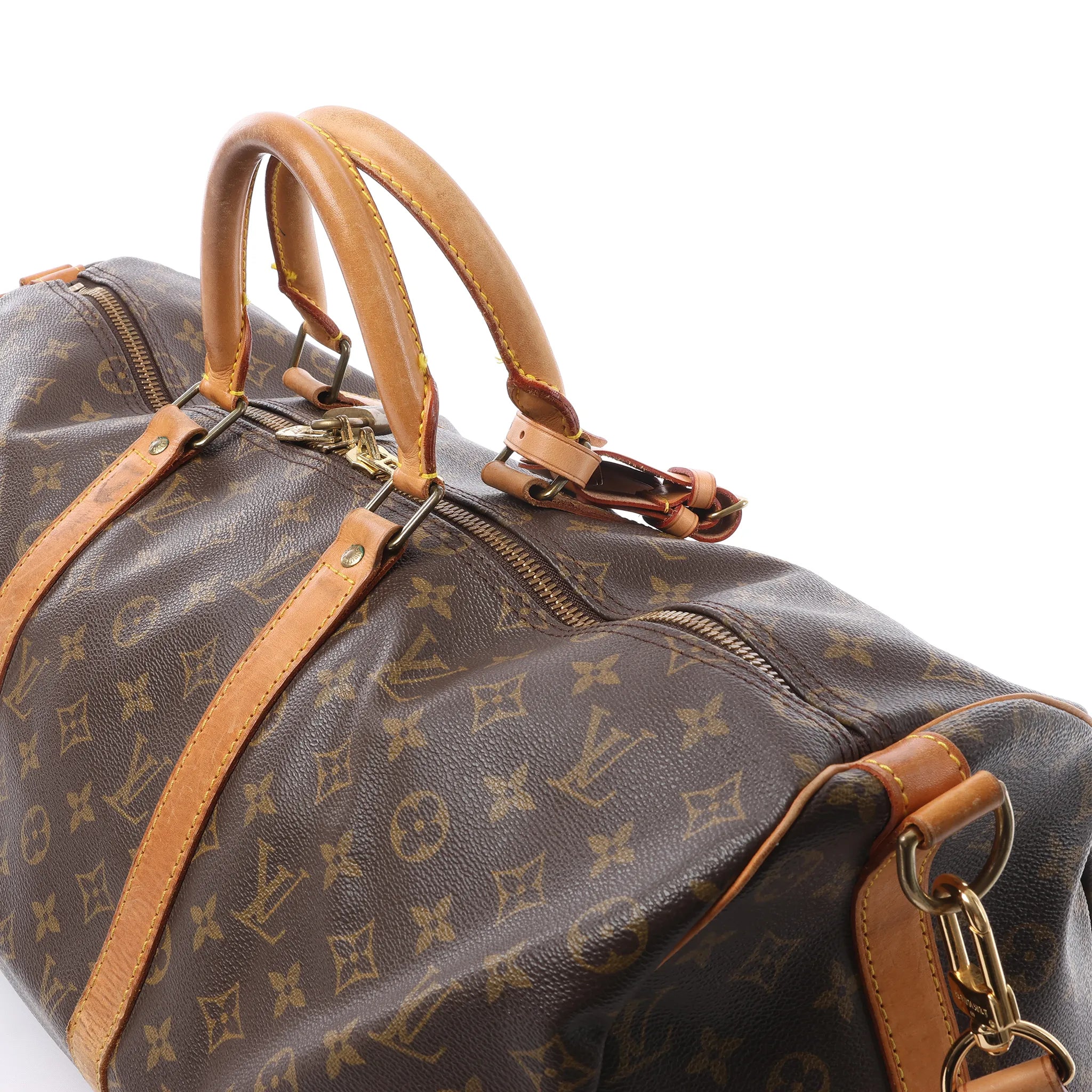 Louis Vuitton Keepall Bandoulière 50 Monogram Canvas Travel Bag in Brown M41416
