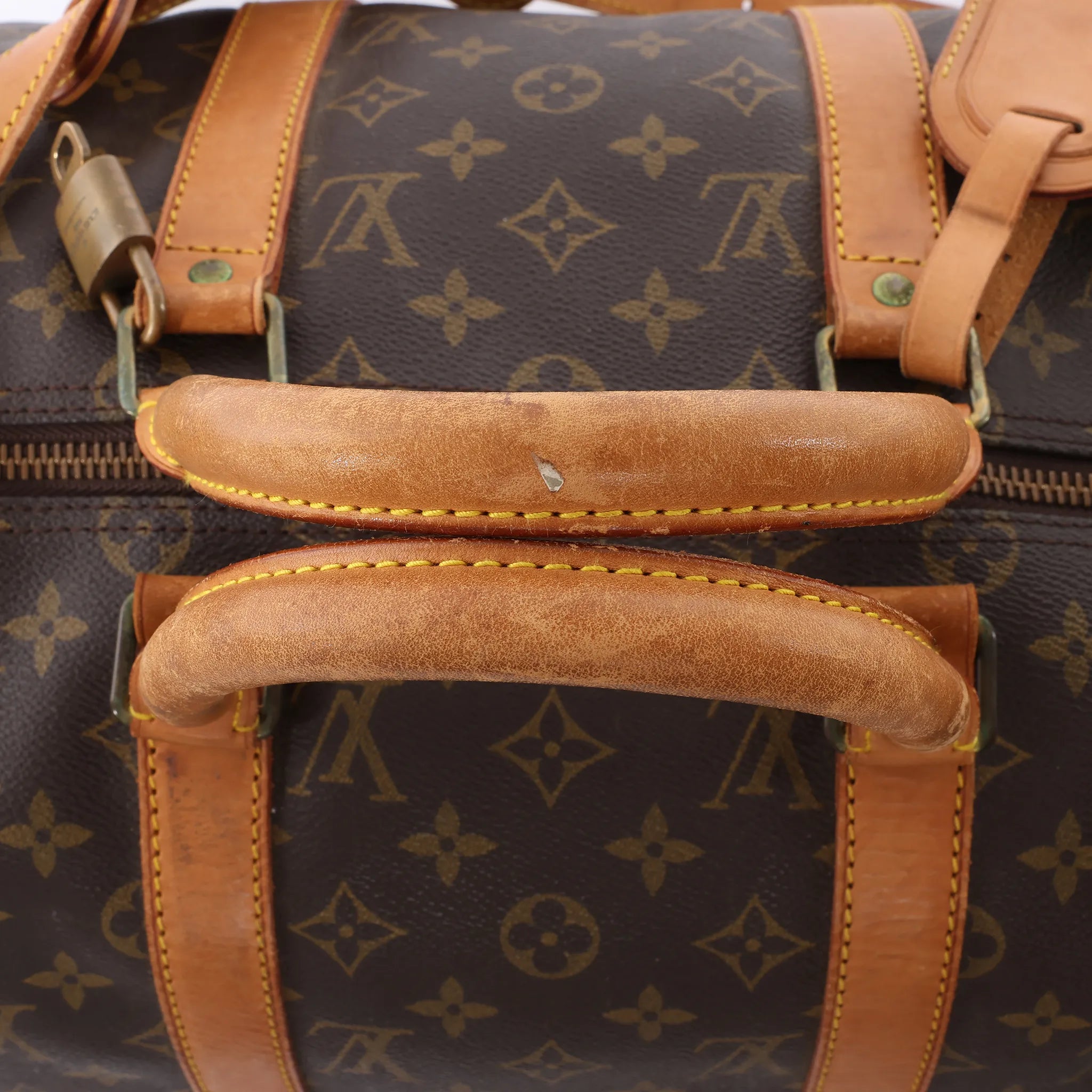 Louis Vuitton Keepall Bandoulière 50 Monogram Canvas Travel Bag in Brown M41416
