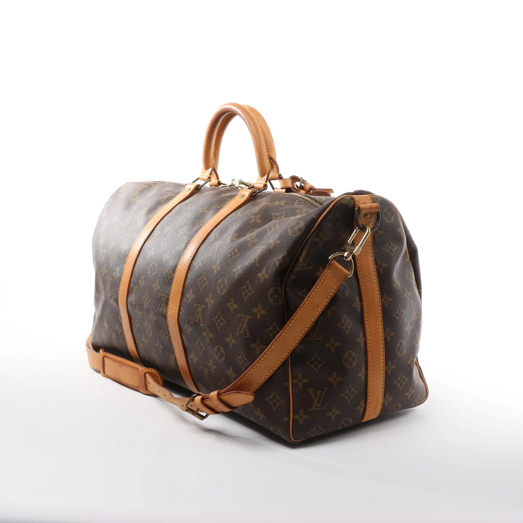 Louis Vuitton Keepall Bandoulière 50 Monogram Canvas Travel Bag in Brown M41416