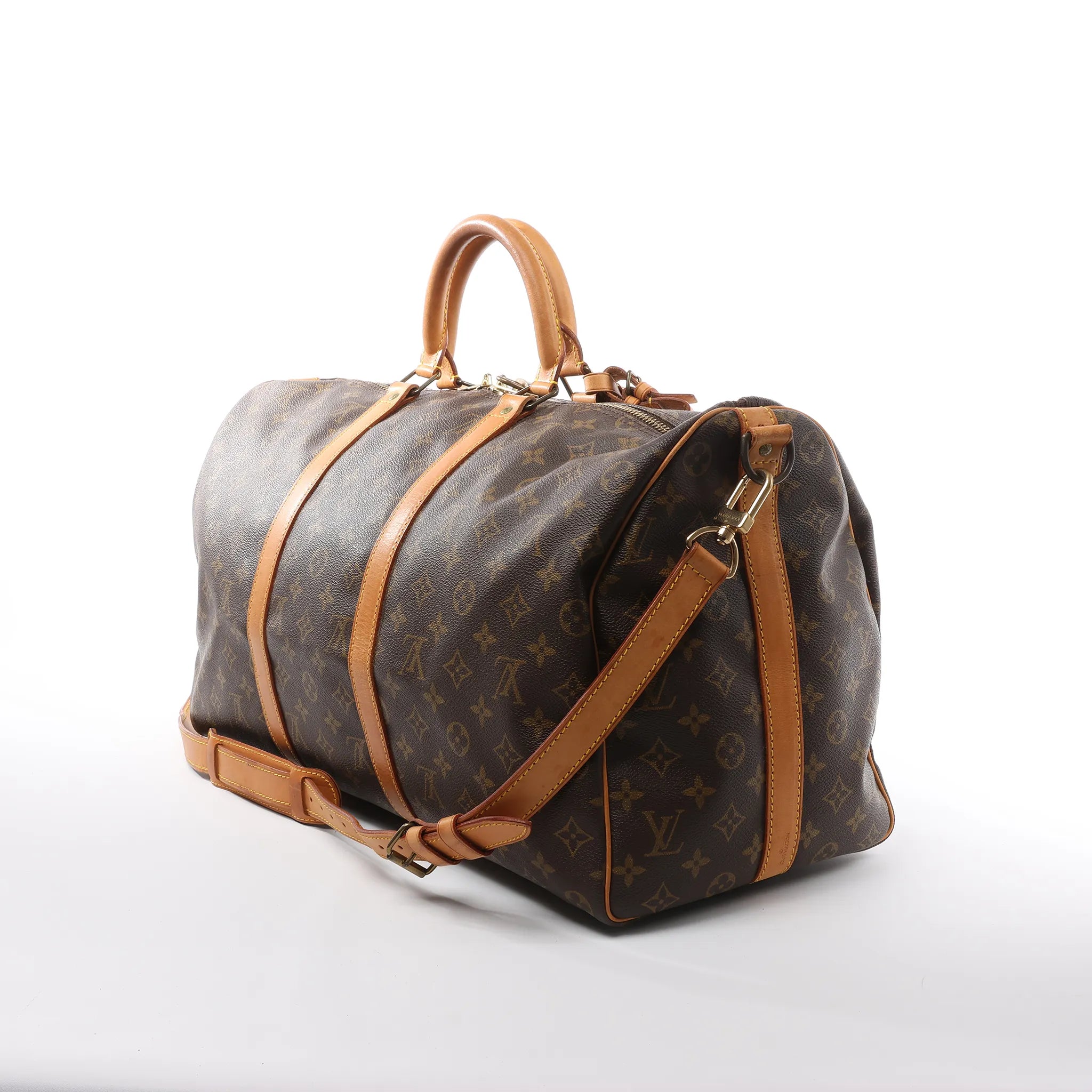 Louis Vuitton Keepall Bandoulière 50 Monogram Canvas Travel Bag in Brown M41416