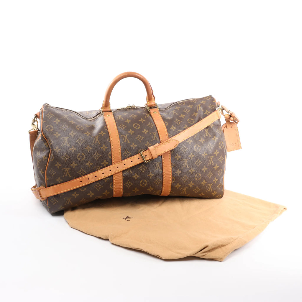 Louis Vuitton Keepall Bandoulière 50 Monogram Canvas Travel Bag in Brown M41416